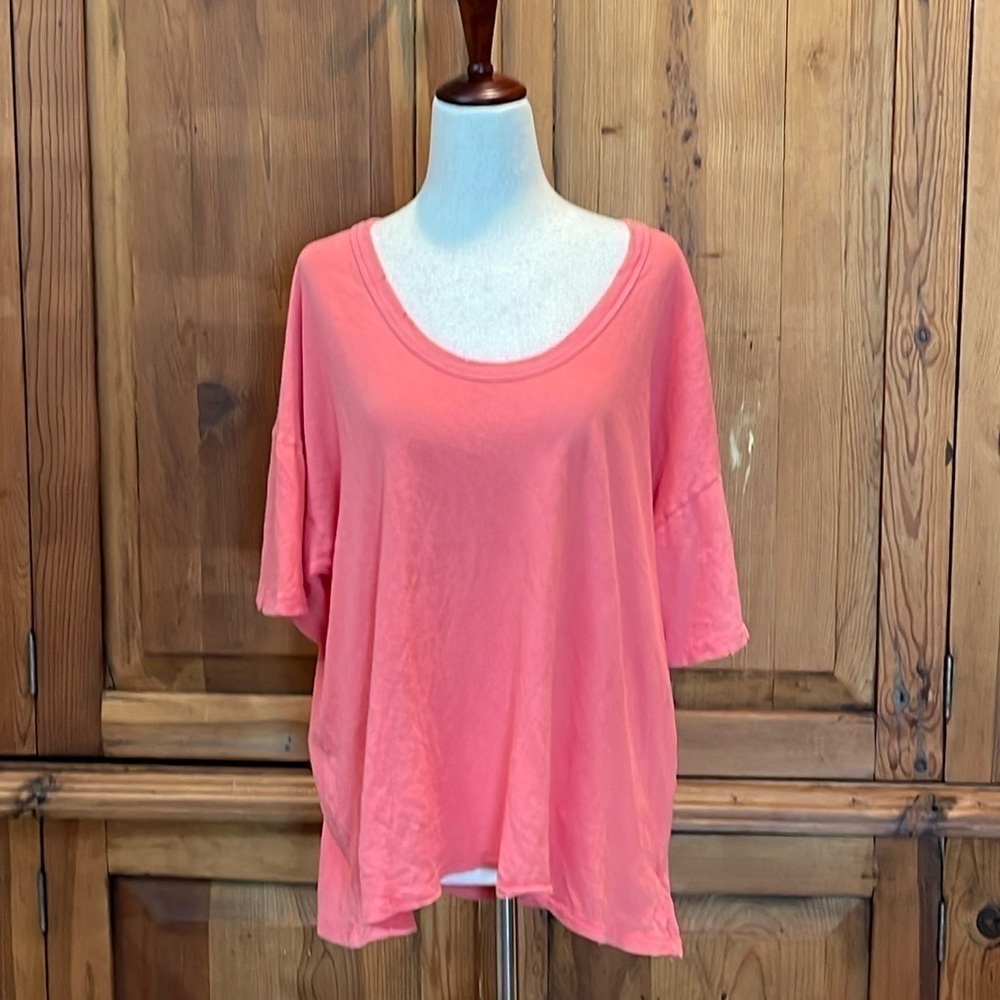 NWT American Eagle Cotton Orange Oversized Crop Top Sz. L
